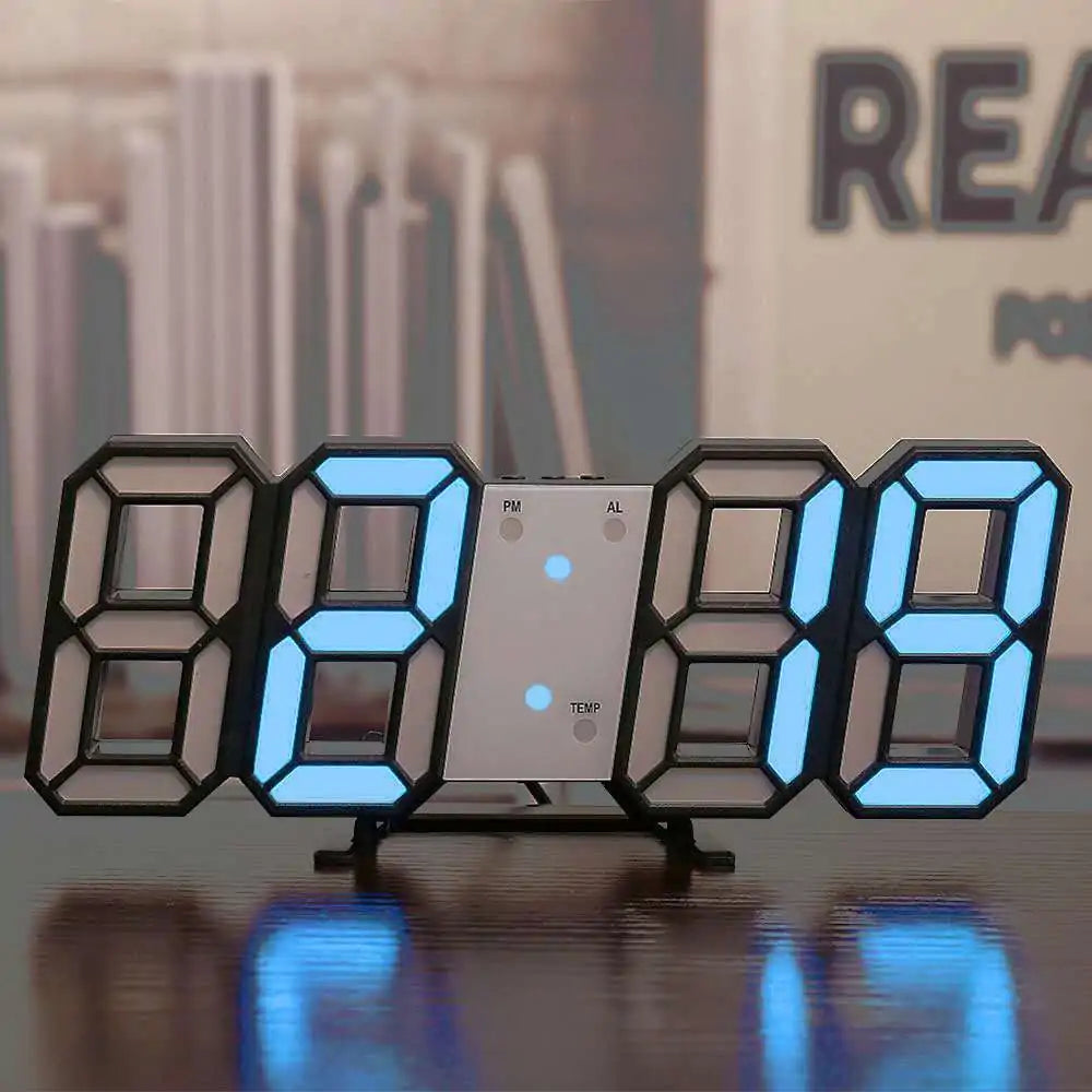 3D LED Digital Wall Clock Home Decor