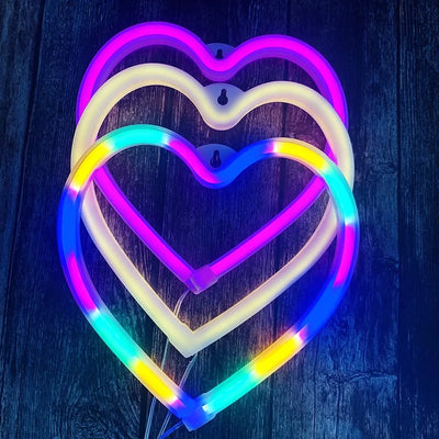 Bedroom Night Lights Neon Heart Lamp