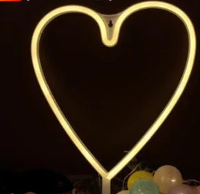 Bedroom Night Lights Neon Heart Lamp