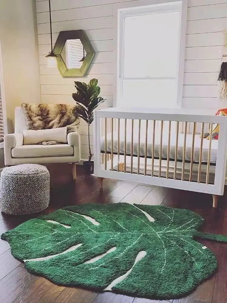 Creative Leaves Rugs Nordic Soft Bedroom