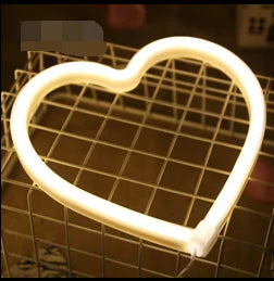 Bedroom Night Lights Neon Heart Lamp