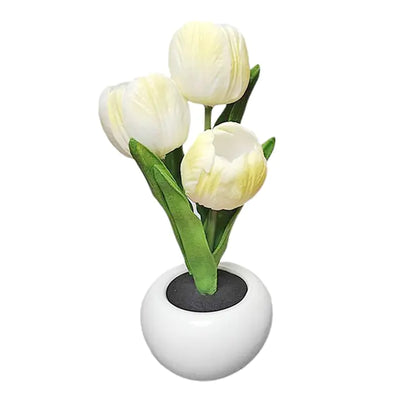 Pot Nightlights Tulips Table Lamp Room Deco